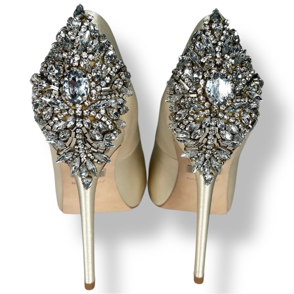 Badgley Mischka Kiara Platform Pump Ivory Size 6 - Picture 5 of 9